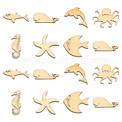 100 шт. деревянные каношоны с морской тематикой&nbsp;WOOD-CJ0001-61