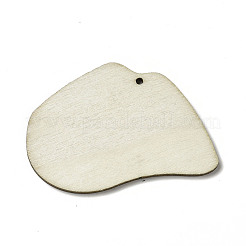 Большие подвески из осины с принтом на тему американского флага WOOD-G014-10