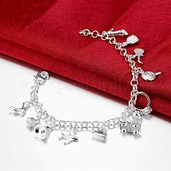 Braccialetti di fascino zirconi in ottone alla moda&nbsp;BJEW-BB00262