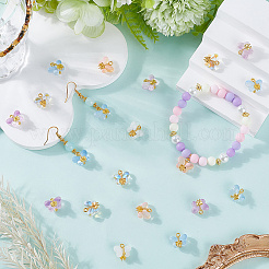 30шт 5 цвета стеклянные подвески GLAA-SC0002-58