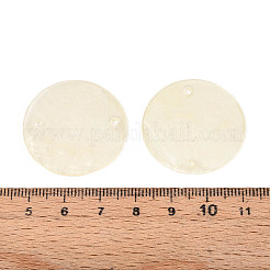 Sprühlackierte natürliche Capiz Muschel Scheibenglieder Verbinder Charms&nbsp;SSHEL-T017-32H