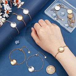 DIY Blanko-Set zum Herstellen eines Kuppelgliederarmbands&nbsp;DIY-NB0010-47B