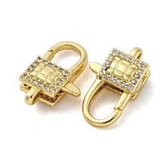Застежки-клешни из прозрачной латуни с кубическим цирконием&nbsp;KK-Z078-43G