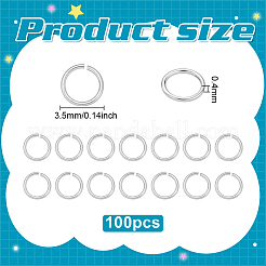 100 шт. 925 открытых соединительных кольца из стерлингового серебра с родиевым покрытием FIND-PH0026-50
