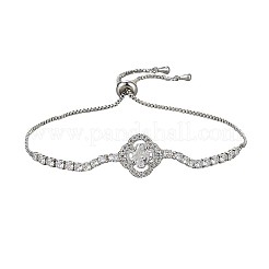 Bracelets coulissants en laiton sertis de micro-pavés de zircon cubique transparent.&nbsp;WG19F23-02