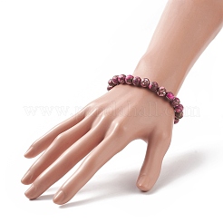 Braccialetti elastici con perline rotonde con pietre preziose assemblate miste&nbsp;BJEW-JB09202