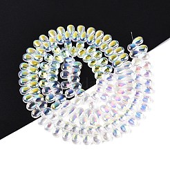 Chapelets de perles en verre transparent électrolytique&nbsp;EGLA-N057-04A-01