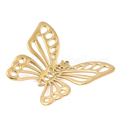 Pendentifs papillon creux en acier inoxydable 304&nbsp;STAS-L293-16B-G