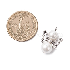 Подвески из круглого белого жемчуга&nbsp;PALLOY-JF04379-02