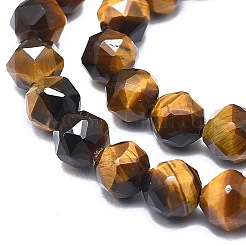Природных тигровый глаз бисер нитей G-F715-011