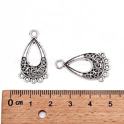 チベット風シャンデリアコネクターパーツ  アンティークシルバー  28x15.5x1mm  穴：1.5mm  約735個/1000g  鉛フリー及びカドミウムフリー&nbsp;TIBEP-EA434YKG-AS-LF
