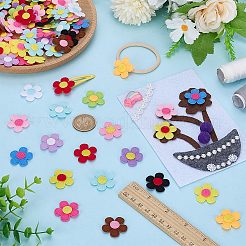 96 шт. 16-х цветные аксессуары для украшения из полиэстера&nbsp;DIY-FG0008-38