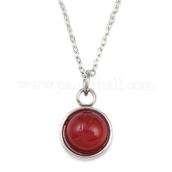 Природные смешанные камень кулон ожерелье&nbsp;NJEW-JN05489-01