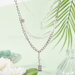 Прямоугольный кулон из сплава с узором Таро HJEW-AB00381