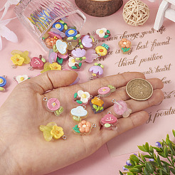 48шт 12 стиля подвески из полупрозрачной смолы&nbsp;RESI-TA0001-93