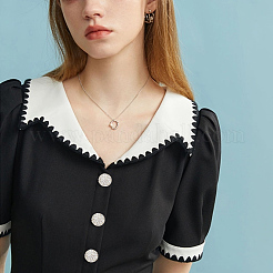 24 шт. 6 стильных 1-отверстие пуговицы из сплава и латуни со стразами на ножке FIND-WR0011-04