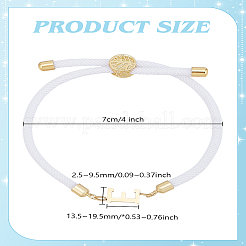 1 bracelet coulissant réglable en nylon pour femme&nbsp;BJEW-LP0001-33E-G