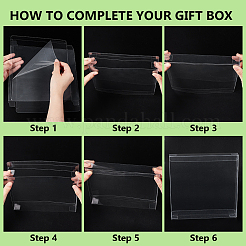 Прозрачная пластиковая ПВХ коробка подарочная упаковка CON-WH0099-32E