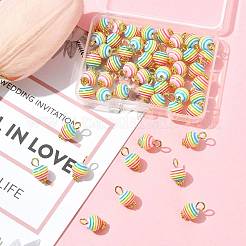 50 шт. подвески из прозрачной смолы в полоску&nbsp;PALLOY-FS00041-01