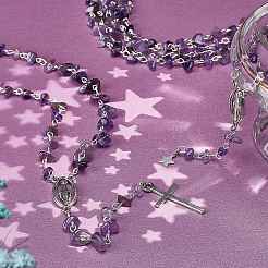 3 нити ручной работы из натурального аметиста AJEW-SC0001-27