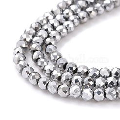 Chapelets de perles en verre électroplaqué&nbsp;GLAA-H021-01B-FP08