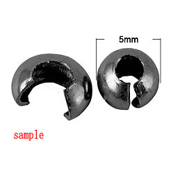 真鍮製つぶし玉カバーカシメ玉カバー  ニッケルフリー  ゴールドカラー  直径約5mm  厚さ4mm  穴：2.2mm&nbsp;KK-G017-G-NF