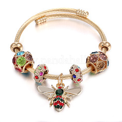 Braccialetti con ciondoli in acciaio inossidabile 201 api in stile europeo&nbsp;LS-DW3223