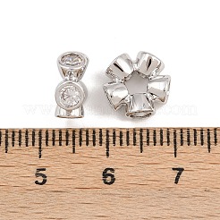 Латунные микро проложить кубического циркония бусы KK-B157-19P