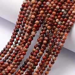 天然石瑪瑙ビーズ連売り  ラウンド  3~3.5mm  穴：0.7mm  約115~125個/連  16インチ&nbsp;G-K146-44-3mm