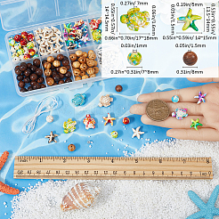 DIY-Sets zur Herstellung von Stretch-Armbändern mit synthetischen Türkis-&nbsp;DIY-SC0028-47