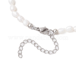 Collane di perline lucide a due lati con perle keshi naturali per donna&nbsp;NJEW-JN05336-02