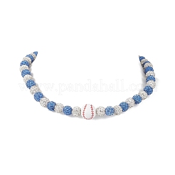 Круглые эластичные ожерелья из полимерной глины NJEW-JN05355-01