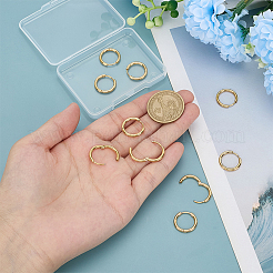 10 шт. ионное покрытие (IP) серьги-кольца из нержавеющей стали 304 для женщин EJEW-ME0001-06