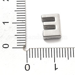 304ステンレススチールチャーム  レターチャーム  文字e  9.5x7x3mm  穴：1.6mm&nbsp;STAS-R138-07P-E
