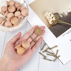 Poignées de tiroir de boîte à bijoux en bois&nbsp;FIND-WH0051-88B