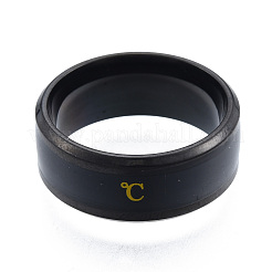 Кольцо-палец из нержавеющей стали 201 с простой температурой для женщин RJEW-N043-10E