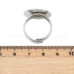 Плоские круглые сеттинги латуни площадку кольцо X-MAK-S033-018P-NF