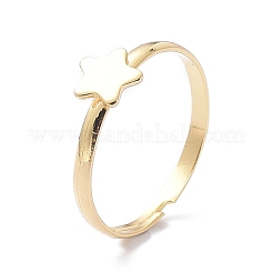 アロイアジャスタブルリングセット  カップルリング  スター  ゴールドカラー  2~9mm  内径：17~18mm  2個/セット&nbsp;RJEW-D001-09G