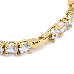 Браслеты-цепочки из латуни с микропаве и кубическим цирконием BJEW-P341-06A-G