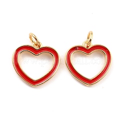 Настоящие 18-каратные позолоченные латунные эмалевые подвески&nbsp;KK-Z020-01