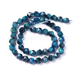 Природных тигровый глаз бисер нитей G-I217-B-01E