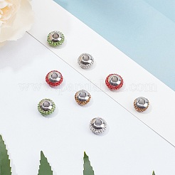 Rondelle 304 нержавеющая сталь полимерная глина стразы европейские бусины GPDL-UN0001-01