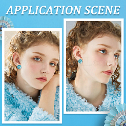 20 шт. Латунные серьги-гвоздики KK-BBC0010-56C