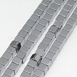 Electroplate non magnetici ematite sintetico fili di perline&nbsp;G-J170A-2x2mm-M