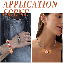 90 шт. 3-х цветные крашеные бусины из натурального дерева&nbsp;WOOD-PA0001-26