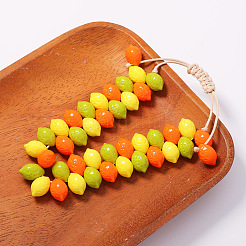 Bracelets ajustables en plastique tressé citron pour femmes&nbsp;WG2B9FF-01