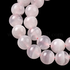 Бусы из натурального розового кальцита G-Z103-A01-10mm