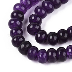 Окрашенные природные белый нефрит бисер пряди&nbsp;G-T139-59A-03