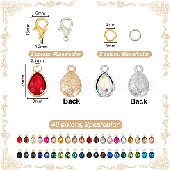 Наборы для самостоятельного изготовления подвески из сплава со стразами и камнями по рождению&nbsp;DIY-GA0007-12