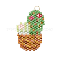 5 шт. подвески в виде кактусов из стеклянных бусин в двух стилях PALLOY-MZ00937